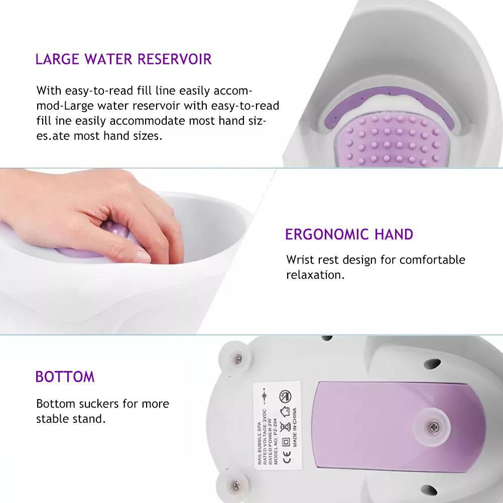 Electric Massage Nail Soaking Bowl Manicure Hand Bowl Vibration Spa Massage Relaxing Manicure