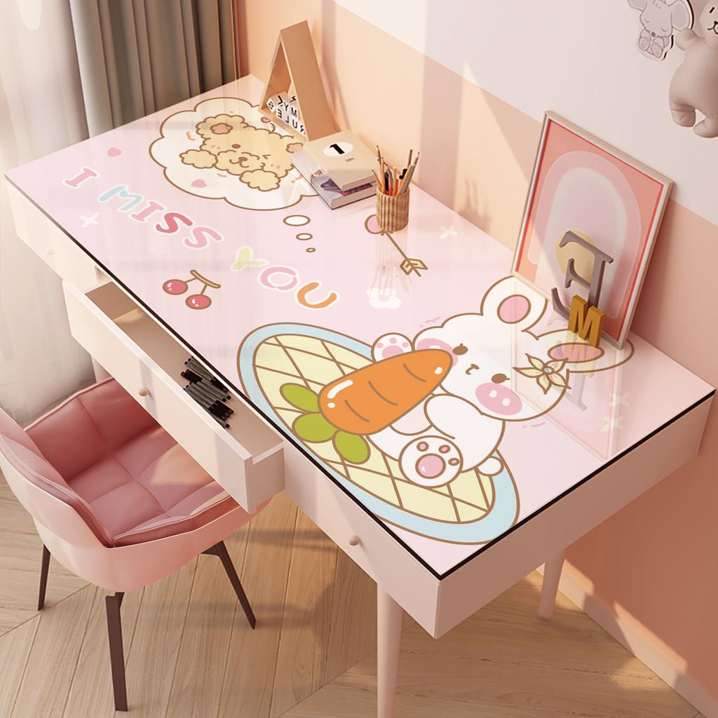 Table Mat Anti Slip High Value A Touch of Clean Cartoon Cute Girl Hearted Children's Study Table Mat
