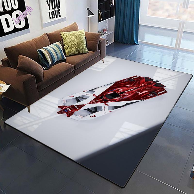 Racing Supercar Large Rug for Living Room Auto Parts Black Carpet Bedroom Area Rug Bathmat Soft Rug Home Decoration