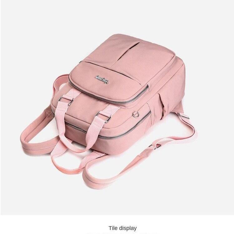 Neformální batoh Dámský USB nabíjecí batoh Počítačová taška Velkokapacitní školní cestovní taška