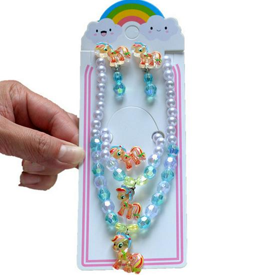 Frozen Princess Kids' Necklace & Bracelet Gift Set for Christmas or Birthday