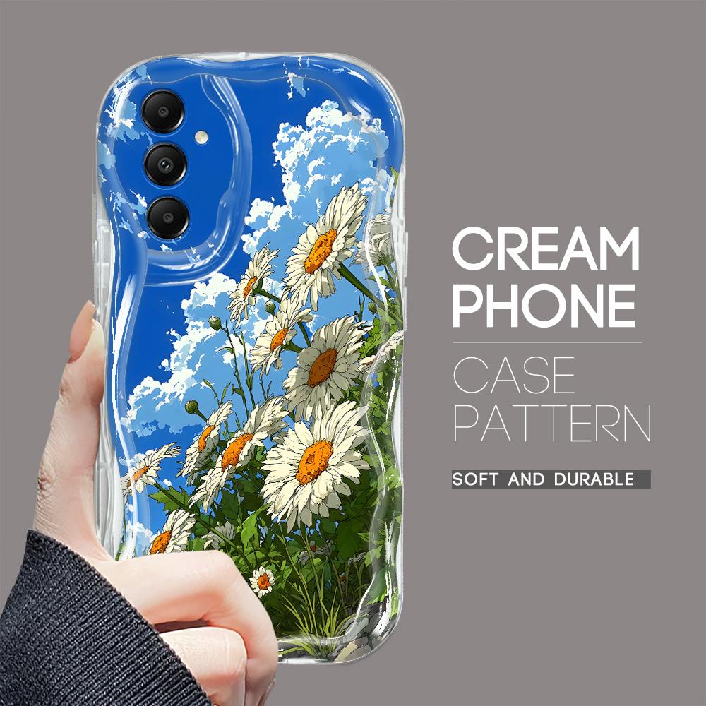 

Милый мультяшный узор, кремовая текстура, мягкий силиконовый чехол с волнистыми краями, чехол для телефона Samsung Samsung A50 прозрачный