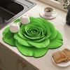 3D Flower Diatomite Drying Mat Fast Absorb Kitchen Sink Tray for Dishes Non-Slip Countertop Drip Pad Kitchen Dining Protection Rug