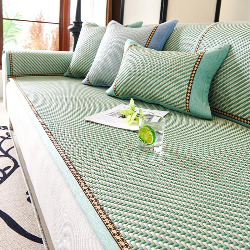 2026 Cool Rattan Sofa Cushion Non-slip Couch Cover Mat Home