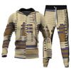Man Jogging Pants Sweatshirt 3D Printed Patchwork Hoodies Trousers 2 Piece Set Streetwear Casual Tracksuit Male Oversized S-6XL
