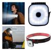 USB Rechargeable Headlights Mini Portable Green LED Rechargeable Flashlight Alternating Traffic Clip On Wearable Flashlight