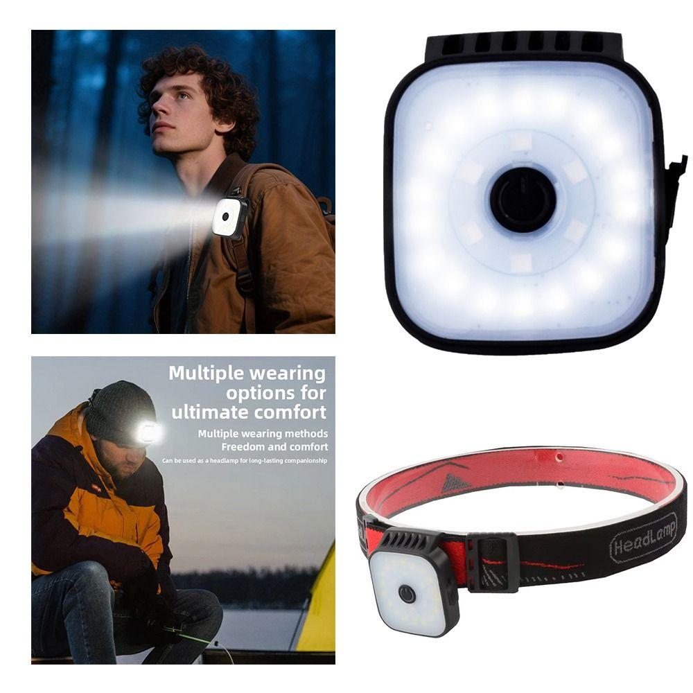 USB Rechargeable Headlights Mini Portable Green LED Rechargeable Flashlight Alternating Traffic Clip On Wearable Flashlight