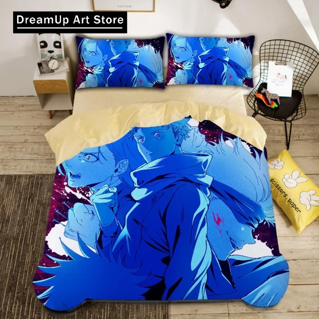 New Duvet Cover Pillowcase Bedding Set Anime Jujutsu Kaisen Adult Boy Girl Bedroom Decoration Children Single Double Large Size