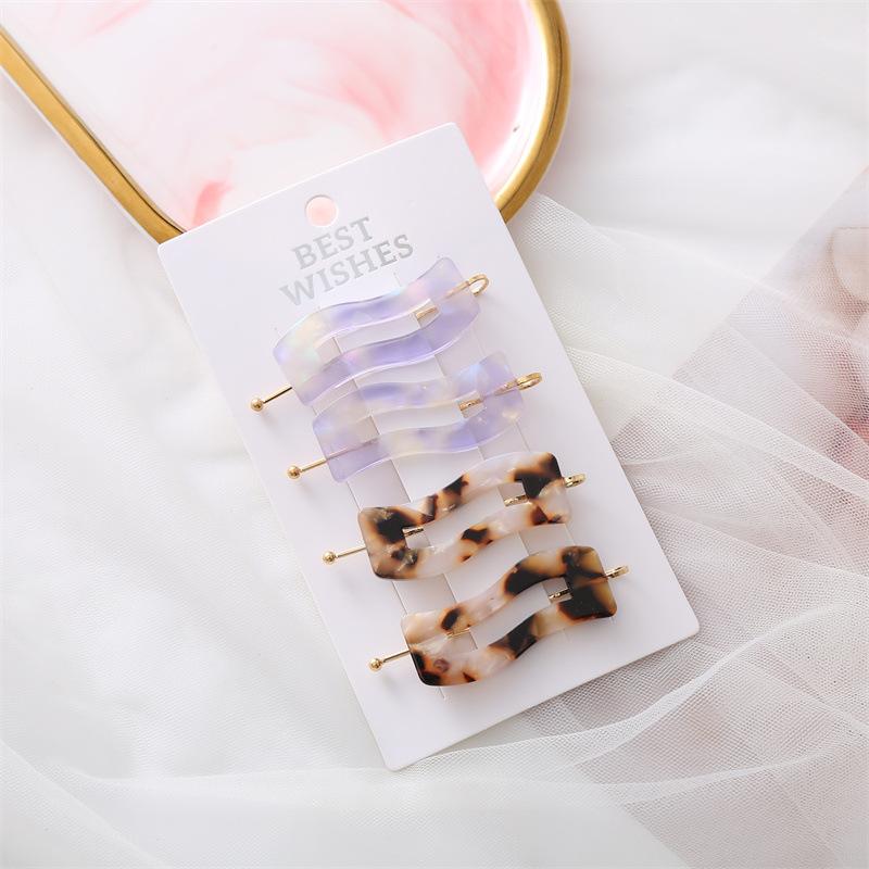 2/3/4/6 stücke Acetat Make-Up Haar Clips Koreanische Mode Gold Weiß Glitter Haar Pin Headwear Mädchen Frauen Haar Zubehör