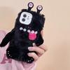 Ins Black Little Monster for Apple 16 Mobile Phone Case Plush for IPhone15promax Soft 14 Female 13 Funny X