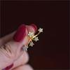 2026 New Luxury Crystal Zircon Star Stud Earrings for Women Exquisite Metal Pentagram Charms Earrings Fashion Engagement Jewelry