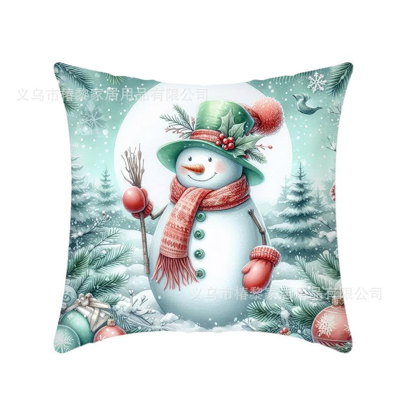 

New Christmas Cartoon Dwarf Creative Cushion Cover Printed Christmas Living Room Sofa Decoration Pillow Cover 45*45cm