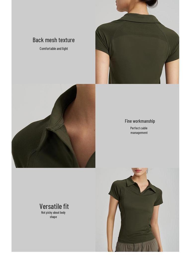 Men's Slim Fit Breathable Polo Shirt: Quick-Drying, Short Sleeve, Ideal for Fitness, Business, and Outdoor Sports