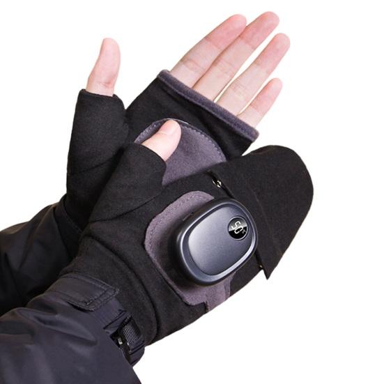 1 Pair Winter Electric Heated Adjustable USB Display 3 Temps Gloves LCD Rechargeable Thermal Cold