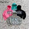 RogueWave Y2K Retro Hoodies vyrams ir moterims Su spausdintais individualizuotais raštais Street Style Street Stiliaus su gobtuvu Kardiganas Ilgos rankovės