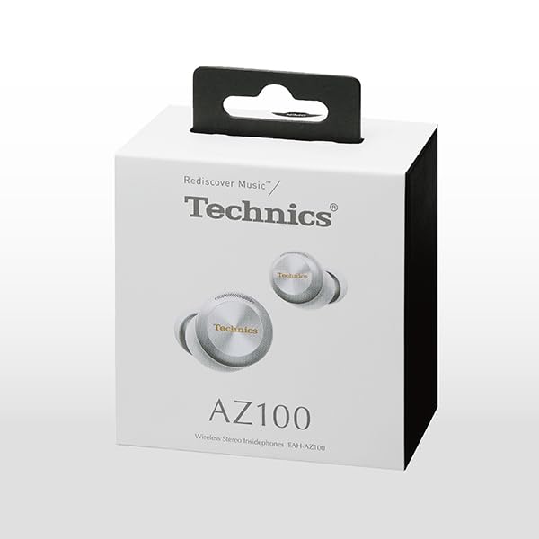 Sluchátka Technics EAH-AZ100-S, stříbrná, magnetická kapalina, čistý zvuk, Bluetooth, potlačení hluku, 3 kusy, vícebodová sluchátka, kompatibilní s IPX4