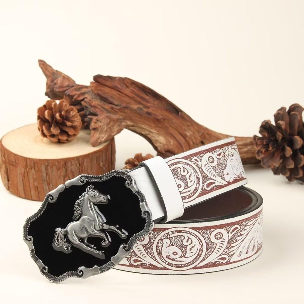 Luxury Design Western Cowboy Belt Trendy Brand Cowboy Waist Belt For Men Woman
