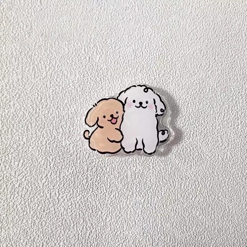 Magnetic Socket Pocket Stand Phone Grip Tok Bracket Korean Cute Cartoon Puppy Grip For iPhone Samsung Xiaomi Ring Finger Holder