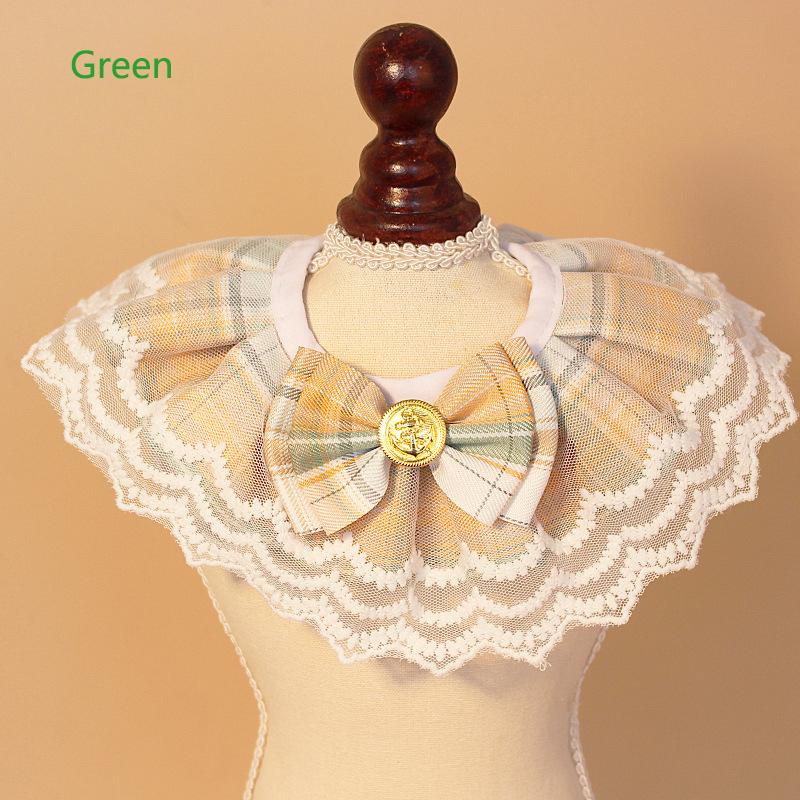 Christmas Pet Saliva Pocket Playful Cute Delicate Lace Bow Cat Collar Head Cover Cat Circle Small Dog Scarf