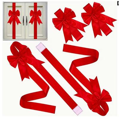 1 Piece, Large Door Hanging Bow Decoration - Elegant and Smooth, Easy To Hang, Suitable for New Year and Holiday Decorations.