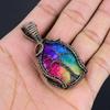 Rainbow Solar Quartz 999 Copper Wire Wrapped Pendant, Handmade Gemstone Pendant Jewelry, Gifts For Wife Brand New Pendant