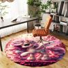 1PC Unicorn Fantasy Wings Round Chair Mat Area Rug - Non-Slip, Floor Mat for Office, Bedroom, Home Decor Christmas Gift C0528021