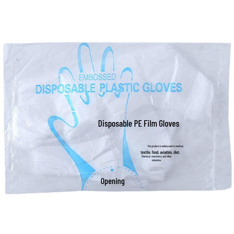 Disposable PE Plastic Gloves for Kitchen Hygiene - Clear, Thickened, Ideal for Cooking, Baking, and Food Handling