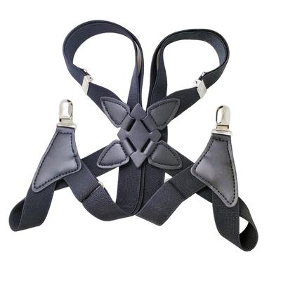 Bretelle per indumenti intimi da uomo X stile clip laterale posteriore con 2 clip premium