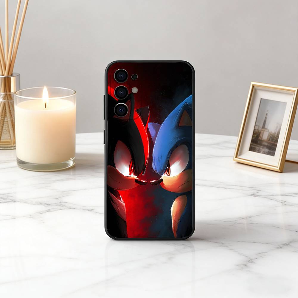 

CUTE The H-Hedgehogs S-Sonic-HS Phone Case Black Silicone Soft For Samsung S25,S24,S21,S22,S23,S30,Ultra,S20,Plus,Fe,Lite Samsung S22ULTRA5G