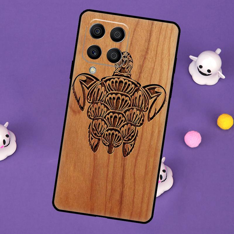 Turtle Wood Pattern Cover For Samsung Galaxy M11 M51 M31 M33 M13 M23 M53 M15 M55 M14 M34 M54 M20 M32 M52 Case