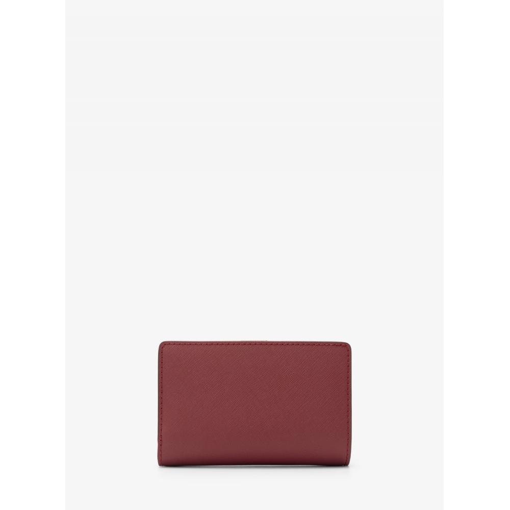 Michael Kors Greenwich Tab Zip Around Wallet Medium Maroon 35t5sgre8t2326