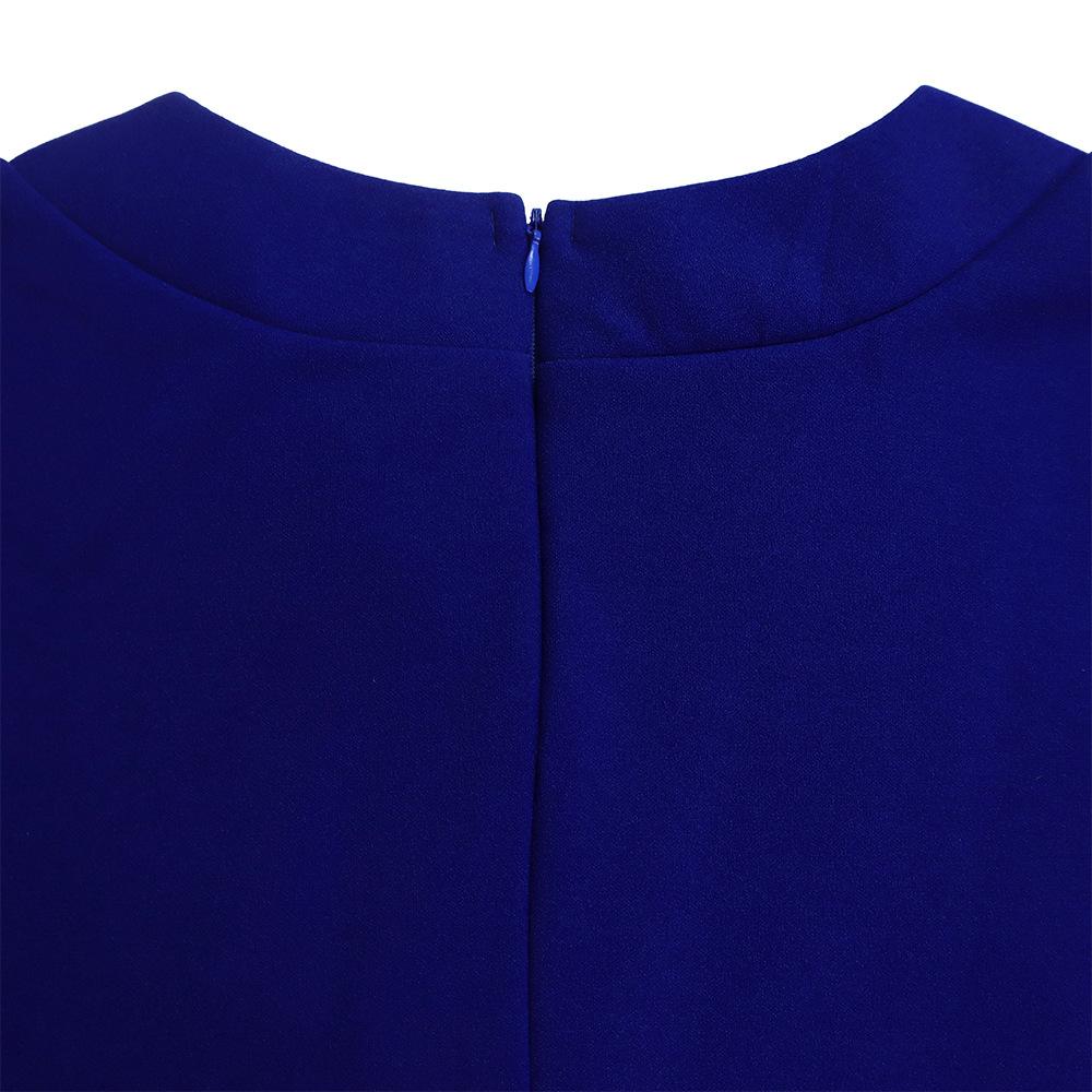 IHUASU Solid Color Print Spring Autumn Women's Autumn Long Sleeve V-neck Fashion Temperament Elegant Pleated Skirt High Waist Dress