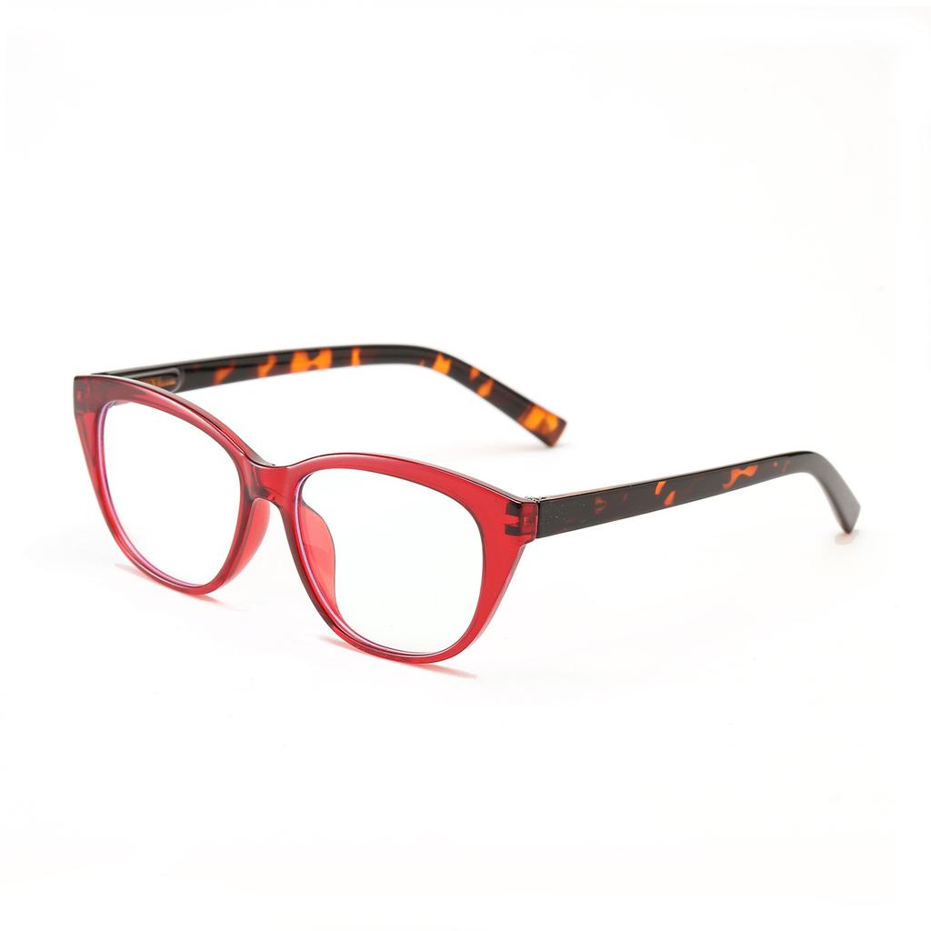 Glasses 68018 Cat'S Eye Color Small Frame Color Matching Tortoiseshell Flat Mirror