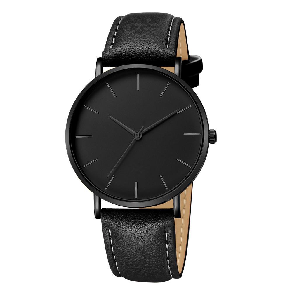 Belt Business Men'S Watch, Fashion Temperament Simple Style Casual Couple Quartz Watch