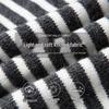 Han Du Yi She Wool Blend Crochet Hooded Striped Sweater