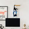 New Kitchen Wall Door Metal Hook Key Hanger Cat Tail Monkey Shaped Decor Holder Clothes Storage Rack Seamless Hook Tool