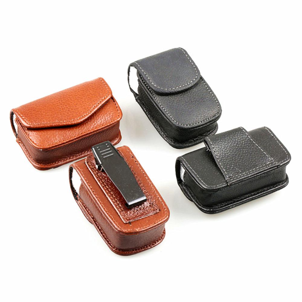 1PC Classic Belt Wearable Glasses Case Portable PU Leather Folding Glasses Storage Box Women Men Case Black Brown