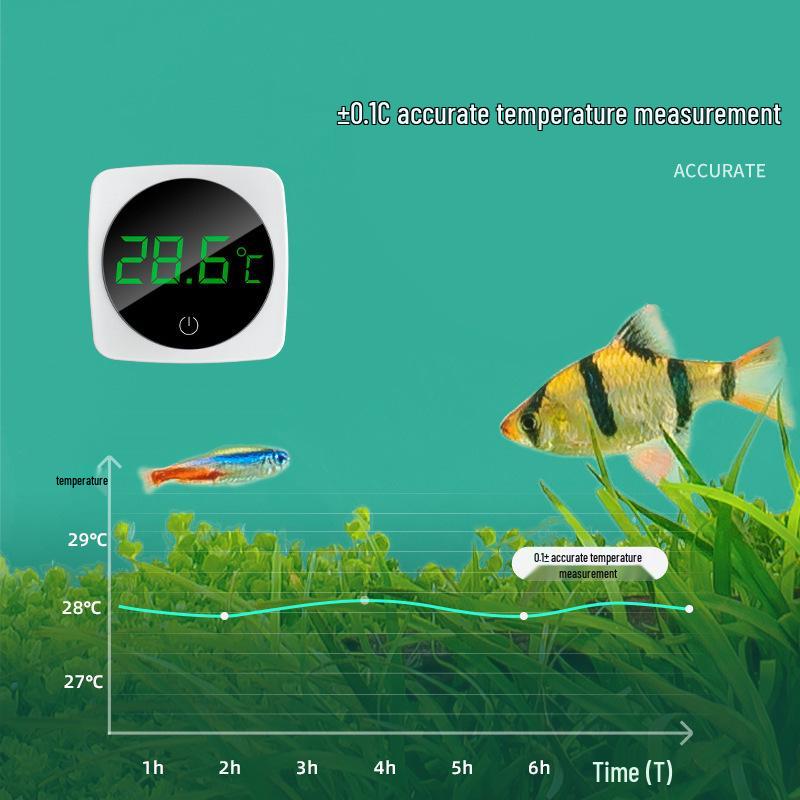 High Precision Digital LCD Fish Tank Thermometer with LED Display