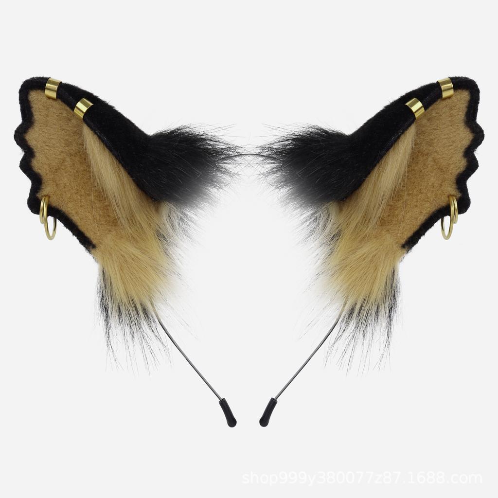 Halloween Handmade Beast Ears Cosplay Headgear Hair Accessories Lolita Wolf Ears Headband Vampire Demon Ears Headgear
