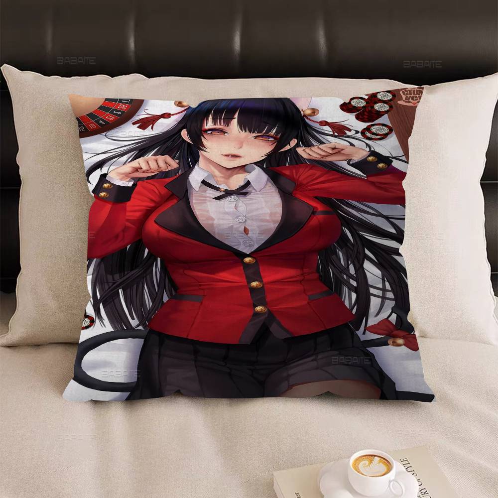 K-Kakegurui Y-Yumeko J-Jabami Cushion Cover Decorative Pillow Sofa Home Decor case pillow cases