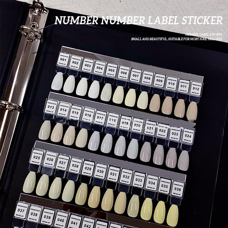 Nr.1-240 Nagellacknummer-Aufkleber Farbaufkleber Gel-Flasche Lippenstift Nägel Spitze Display Markierung Maniküre Nummerierungswerkzeug Lack Kleber