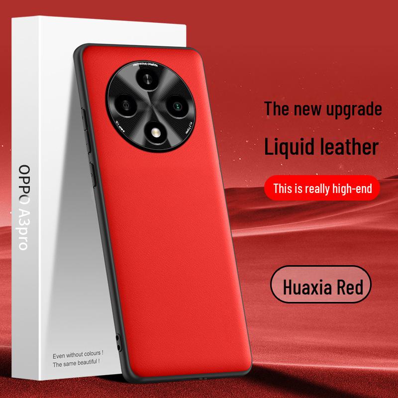 

Защитный чехол Liquid Leather для Oppo A3 Pro, устойчивый к падениям и загрязнениям. oppoA3pro
