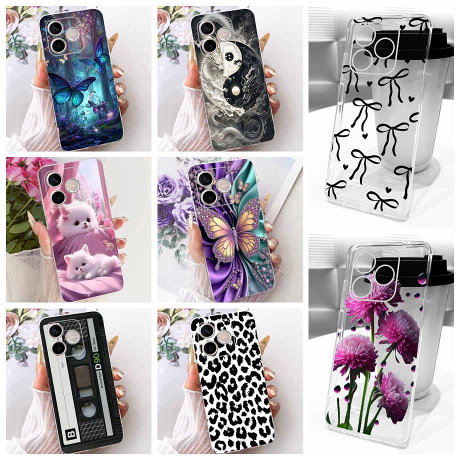 For Honor 600 Lite 500 Smart Phone Case Soft Clear Silicone Back Cover Butterfly Dragon Cat Floral Painting Funda Honor 600 Capa