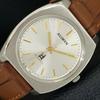 HAND-WINDING VINTAGE ALLWYN 6300A INDIA MENS SILVER COLOR DIAL WATCH A706032-1