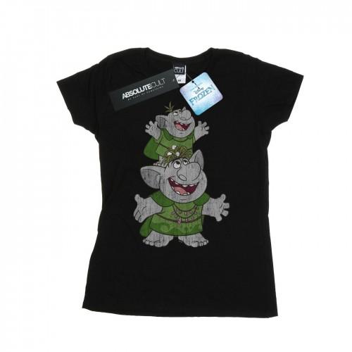 

Disney Womens/Ladies Frozen Handstacking Trolls Cotton T-Shirt XXL білий