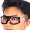 Sportbrille Ultraviolettbeständig Stoßfest Kratzfest Fußball Schutzbrille(Schwarz )