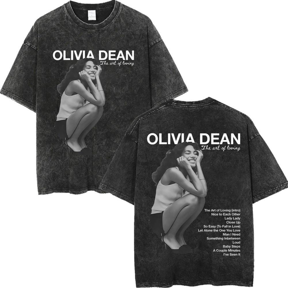 Vintage Washed The Art of Loving Tour Graphic T Shirts High Street Fashion Trend Tshirts Men Women Casual Cotton Tshirt
