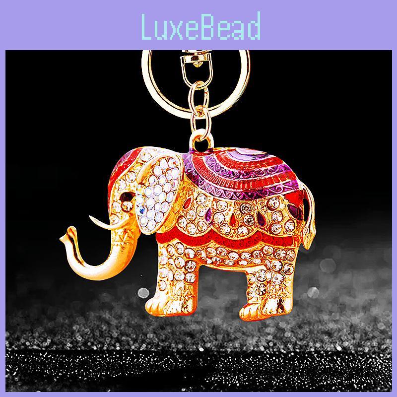 Adorable Elephant Metal Keychain With Sparkling Rhinestones Perfect For Gifts And Accessories