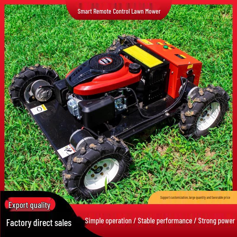 Hybrid Remote-Controlled Self-Propelled Lawn Mower and Grass Shredder