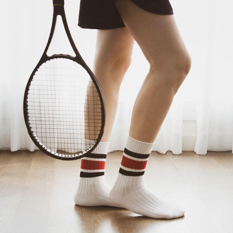 

REDSSOCKSOO Унисекс Красно-черные вязаные носки с губами rssw082 WHITE